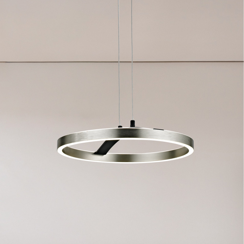 POWERTECH LED φωτιστικό οροφής HLL-0202, 29W, 4000K, Φ38x120cm, ασημί/μαύρο