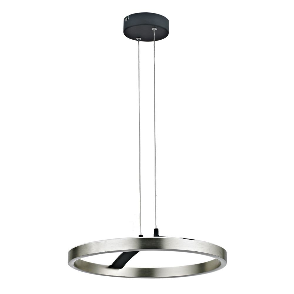 POWERTECH LED φωτιστικό οροφής HLL-0202, 29W, 4000K, Φ38x120cm, ασημί/μαύρο