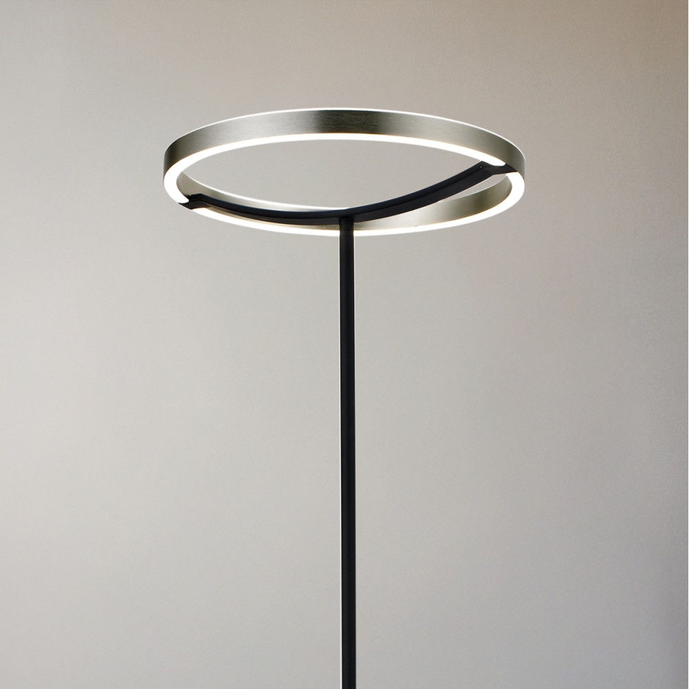 POWERTECH LED φωτιστικό δαπέδου HLL-0204, 42W, 4000K, Φ38x157cm, ασημί/μαύρο