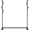 HOME USE κρεμάστρα δαπέδου HUH-0179, μεταλλική, 110x40x150cm, μαύρη