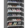 HOME USE υφασμάτινη παπουτσοθήκη HUH-0182 με 9 ράφια, 57x28x160cm, γκρι