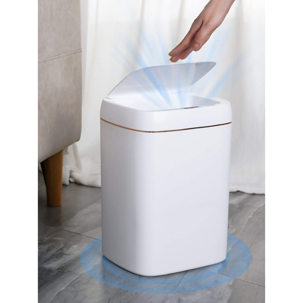 HOME USE κάδος απορριμμάτων HUH-0188 με φωτοκύτταρο, 13lt, λευκός