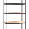 HOME USE μεταλλική ραφιέρα HUH-0199 με 5 ράφια, 90x40x180cm, μαύρη