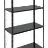 HOME USE μεταλλική ραφιέρα HUH-0200 με 4 ράφια, 75x30x150cm, μαύρη
