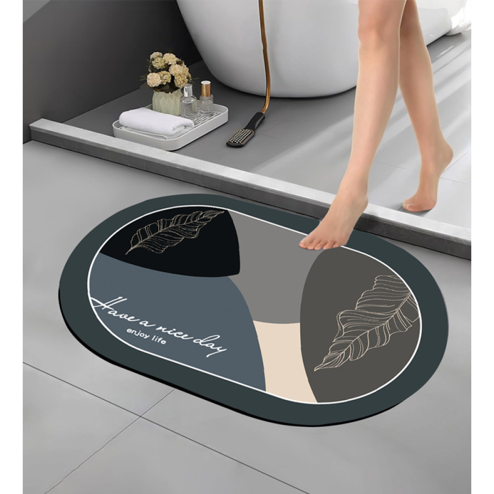 HOME USE πατάκι μπάνιου HUH-0213, αντιολισθητικό, 60x40cm, 3.5mm πάχος, πολύχρωμο