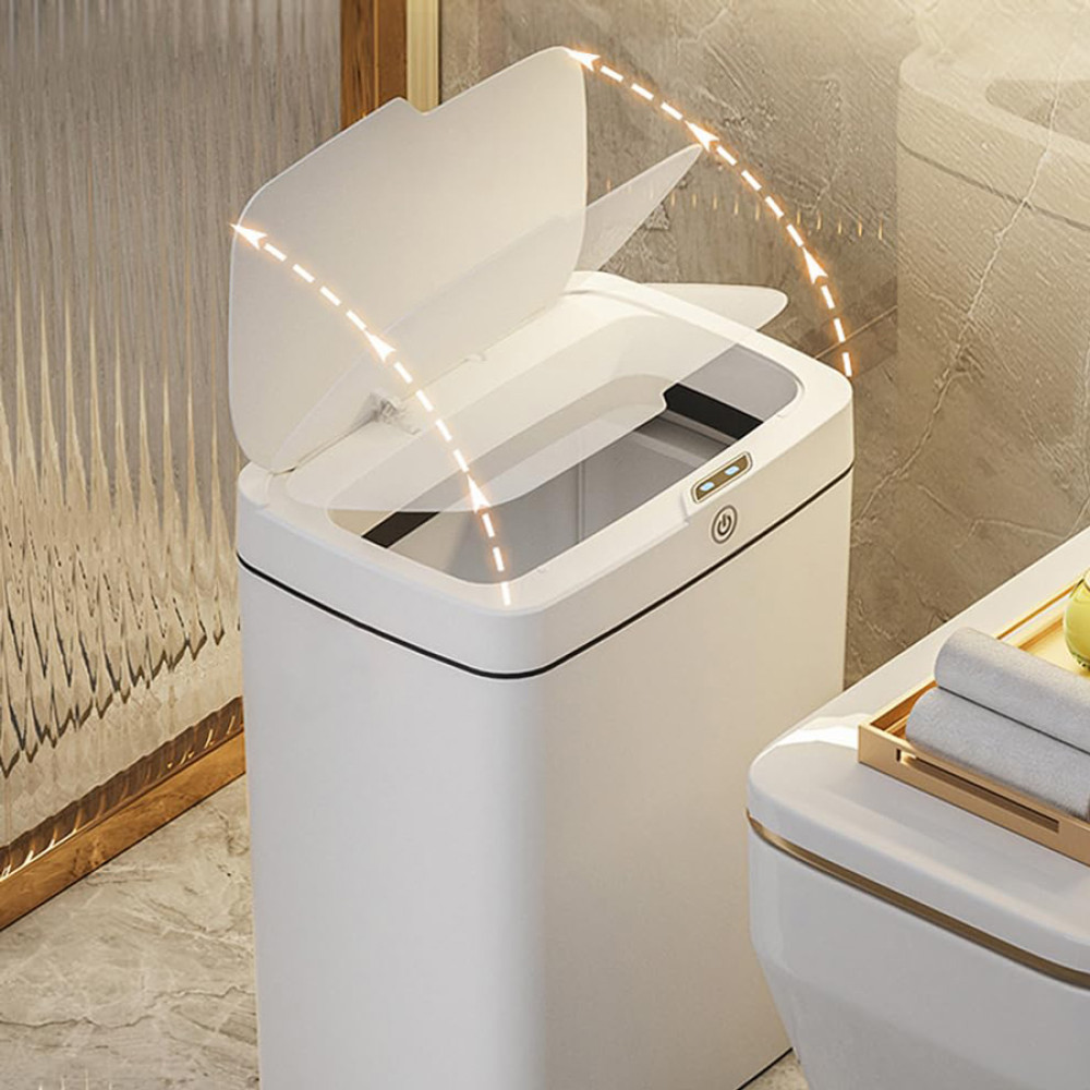 HOME USE κάδος απορριμμάτων HUH-0253 με φωτοκύτταρο, 13lt, λευκός
