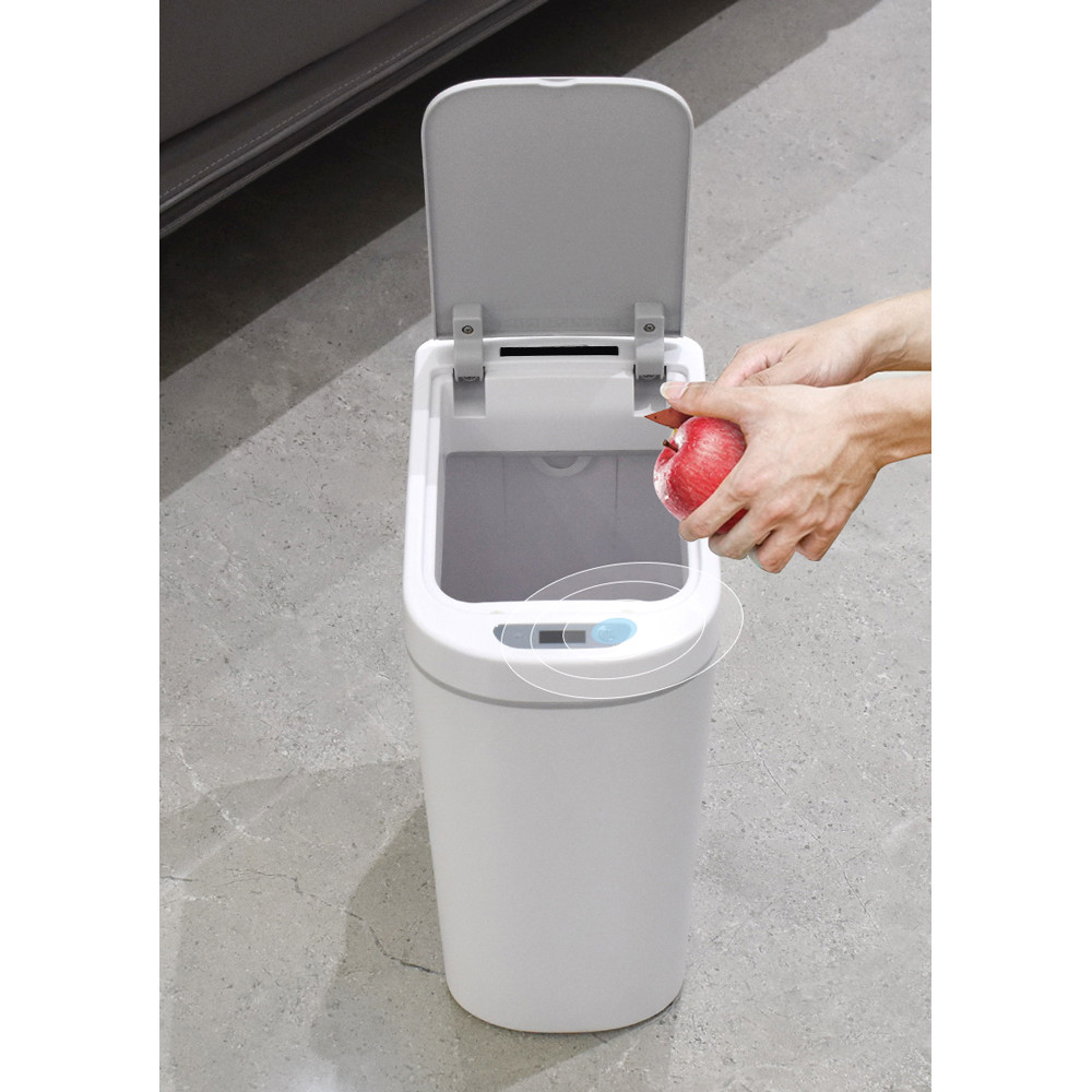 HOME USE κάδος απορριμμάτων HUH-0255 με φωτοκύτταρο, 7lt, λευκός