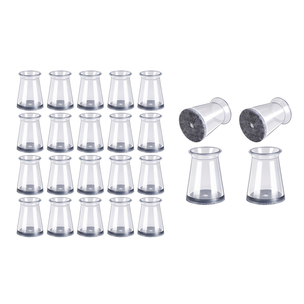 HOME USE προστατευτικές τάπες επίπλων HUH-0258, 16-23mm, διάφανες, 24τμχ