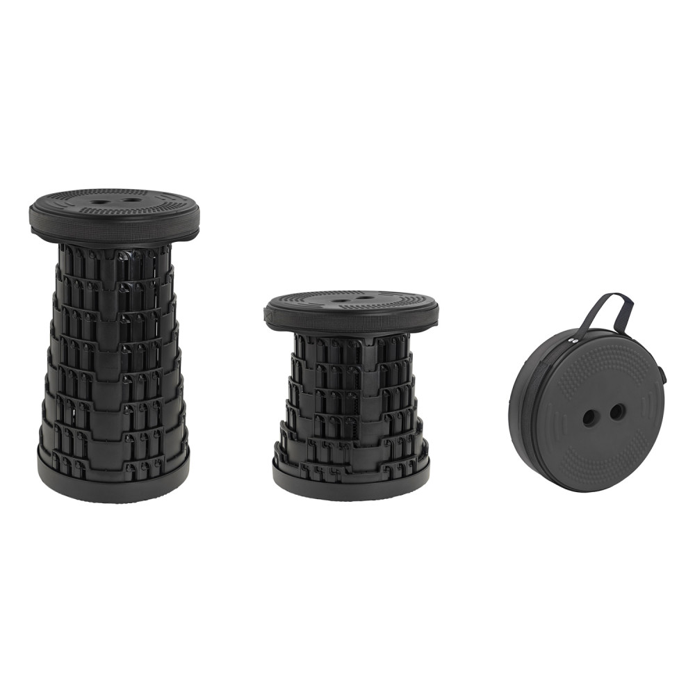 HOME USE πτυσσόμενο καρεκλάκι HUH-0262 με μαξιλάρι, αντοχή έως 250kg, 25.5x45.5cm, μαύρο