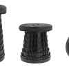 HOME USE πτυσσόμενο καρεκλάκι HUH-0262 με μαξιλάρι, αντοχή έως 250kg, 25.5x45.5cm, μαύρο