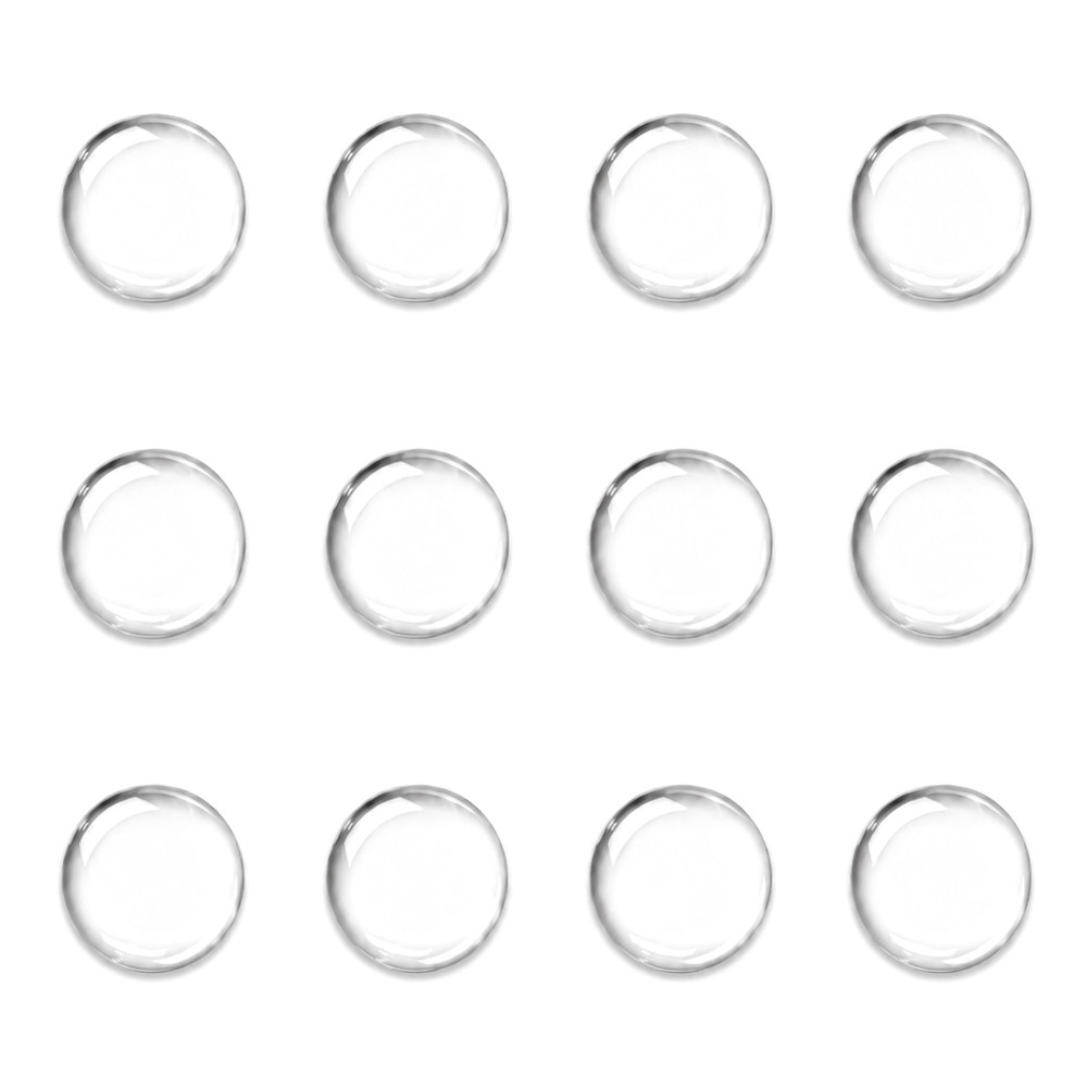 HOME USE στοπ πόρτας HUH-0264, αυτοκόλλητο, PU πλαστικό, 25x10mm, διάφανο, 12τμχ