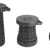 HOME USE πτυσσόμενο καρεκλάκι HUH-0269, αντοχή έως 200kg, 30x50cm, μαύρο