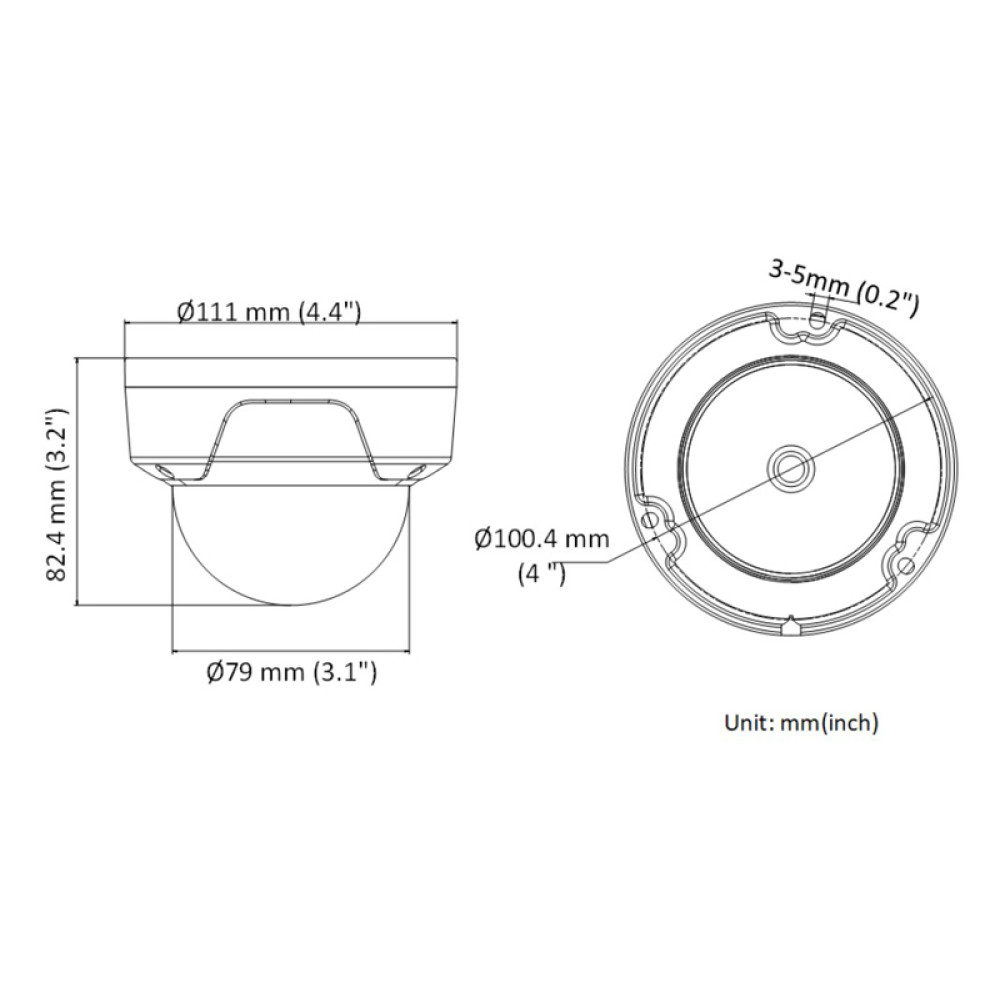 HIKVISION HIWATCH IP κάμερα HWI-D121H, POE, 2.8mm, 2MP, IP67 & IK10