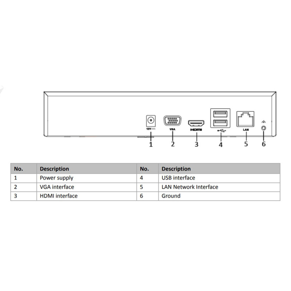 HIKVISION HIWATCH NVR καταγραφικό HWN-2104MH, H.265+, 4 κανάλια