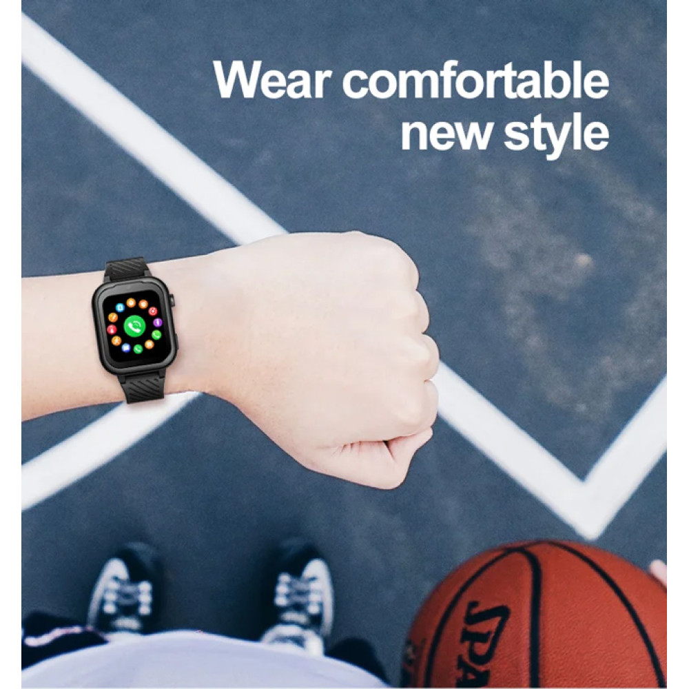 INTIME GPS smartwatch για παιδιά IT-061, 1.85", κάμερα, 4G, IPX7, μαύρο