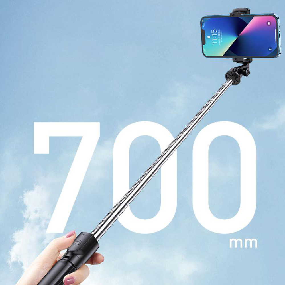 KAKUSIGA selfie stick KSC-1143 με τρίποδο, έως 70cm, Bluetooth, μαύρο