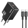 KAKUSIGA φορτιστής τοίχου KSC-1242 με καλώδιο USB-C, USB-C, 30W, μαύρος