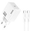 KAKUSIGA φορτιστής τοίχου KSC-1242 με καλώδιο USB-C, USB-C, 30W, λευκός