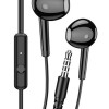 KAKUSIGA earphones με μικρόφωνο KSC-1301, 3.5mm σύνδεση, 14mm, 1.1m, μαύρα
