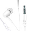 KAKUSIGA earphones με μικρόφωνο KSC-1303, 3.5mm σύνδεση, 10mm, 1.1m, λευκά