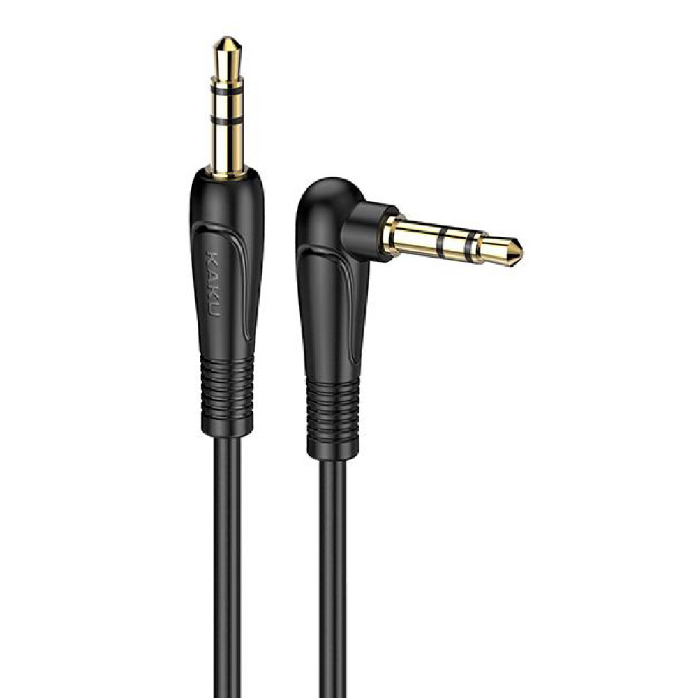 KAKUSIGA καλώδιο ήχου 3.5mm KSC-521, AUX, 90°, HiFi 1m, μαύρο