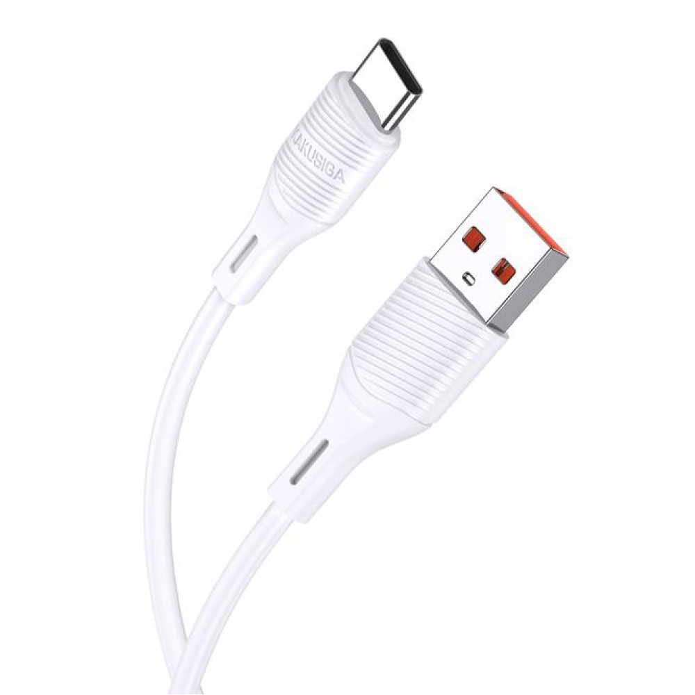 KAKUSIGA καλώδιο USB-C σε USB KSC-953, σιλικόνης, 3A, 480Mbps, 1m, λευκό
