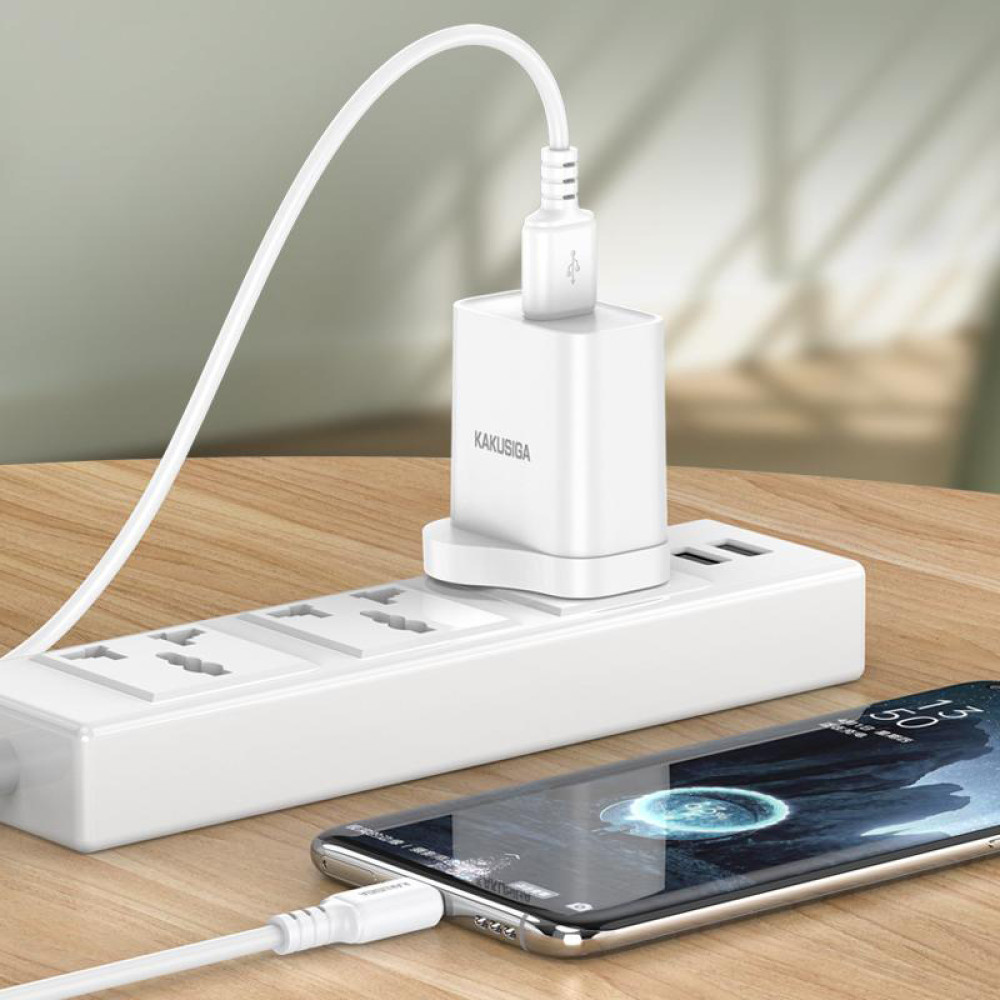 KAKUSIGA καλώδιο USB-C σε USB-C KSC-982, 60W, 480Mbps, 1m, λευκό