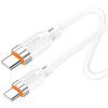 KAKUSIGA καλώδιο USB-C σε USB-C KSC-995, σιλικόνης, 100W, 480Mbps, 1m, λευκό