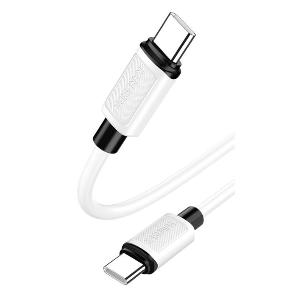 KAKUSIGA καλώδιο USB-C σε USB-C KSC-998, σιλικόνης, 100W, 480Mbps, 1m, λευκό