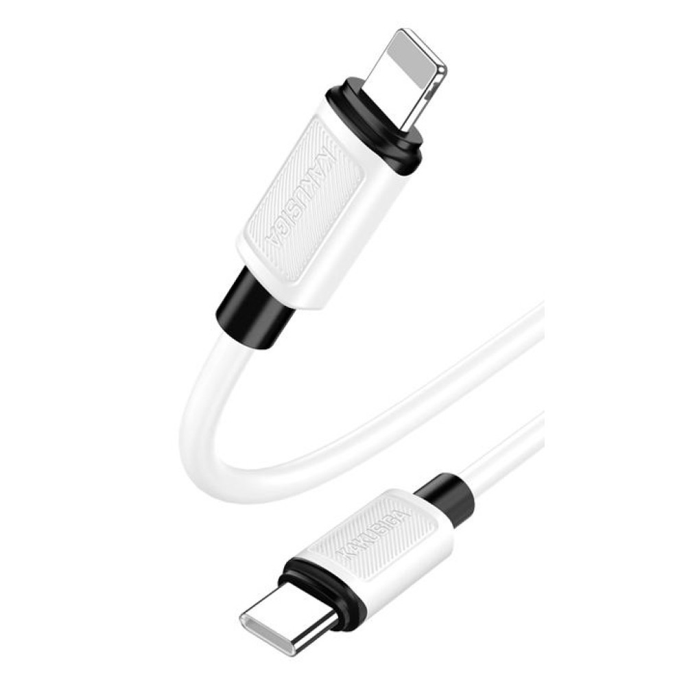 KAKUSIGA καλώδιο Lightning σε USB-C KSC-998, σιλικόνης, 30W, 480Mbps, 1m, λευκό