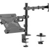 BRATECK βάση γραφείου οθόνης LDT66-C024ML, 17-32", έως 9kg, με θέση για laptop
