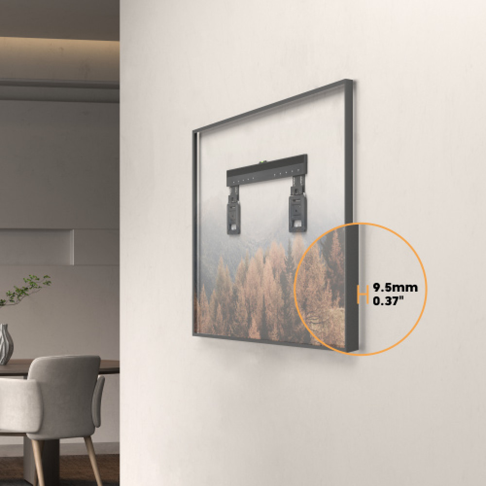 BRATECK επιτοίχια βάση τηλεόρασης LED-1948, 43-100", έως 75kg, ultra slim, fixed
