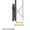 BRATECK επιτοίχια βάση τηλεόρασης LVW02E-48T, 37-70", έως 70kg, Pop-Out