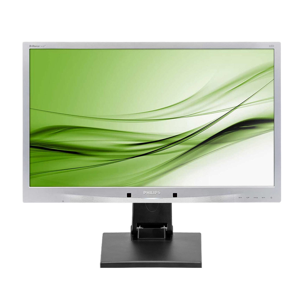 PHILIPS used οθόνη 241B4 LED, 24" 1920x1080 VGA/DVI/DisplayPort, με universal stand, Grade A