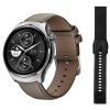 MIBRO smartwatch Lite 3 Pro με 2x λουράκια, heart rate, 1.32" AMOLED, GPS, 5 ATM, γκρι/καφέ