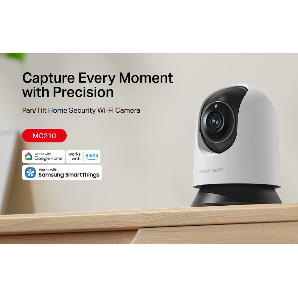 MERCUSYS smart κάμερα MC210, 2K/3MP, WiFi, PTZ, SD, EU/1.0