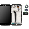 LCD για Xiaomi Redmi 5A, Camera-Sensor ring, ear mesh, με frame, Black