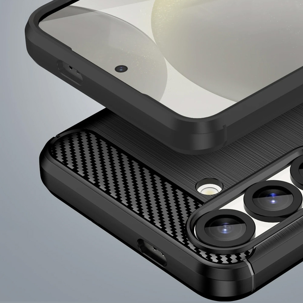 POWERTECH Θήκη Carbon MOB-2008 για Samsung S25, μαύρη