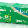 MURATA μπαταρία Silver Oxide για ρολόγια SR927, 1.55V, No395/399, 10τμχ