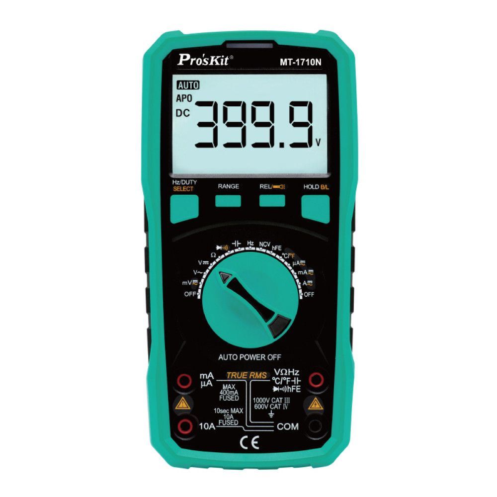 PROSKIT ψηφιακό πολύμετρο MT-1710N, μέτρηση AC/DC, True RMS, NCV