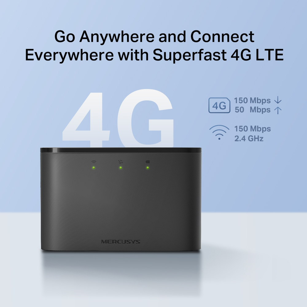 MERCUSYS router MT110, 4G LTE, WiFi 150 Mbps, 2200mAh, Ver. 2.0