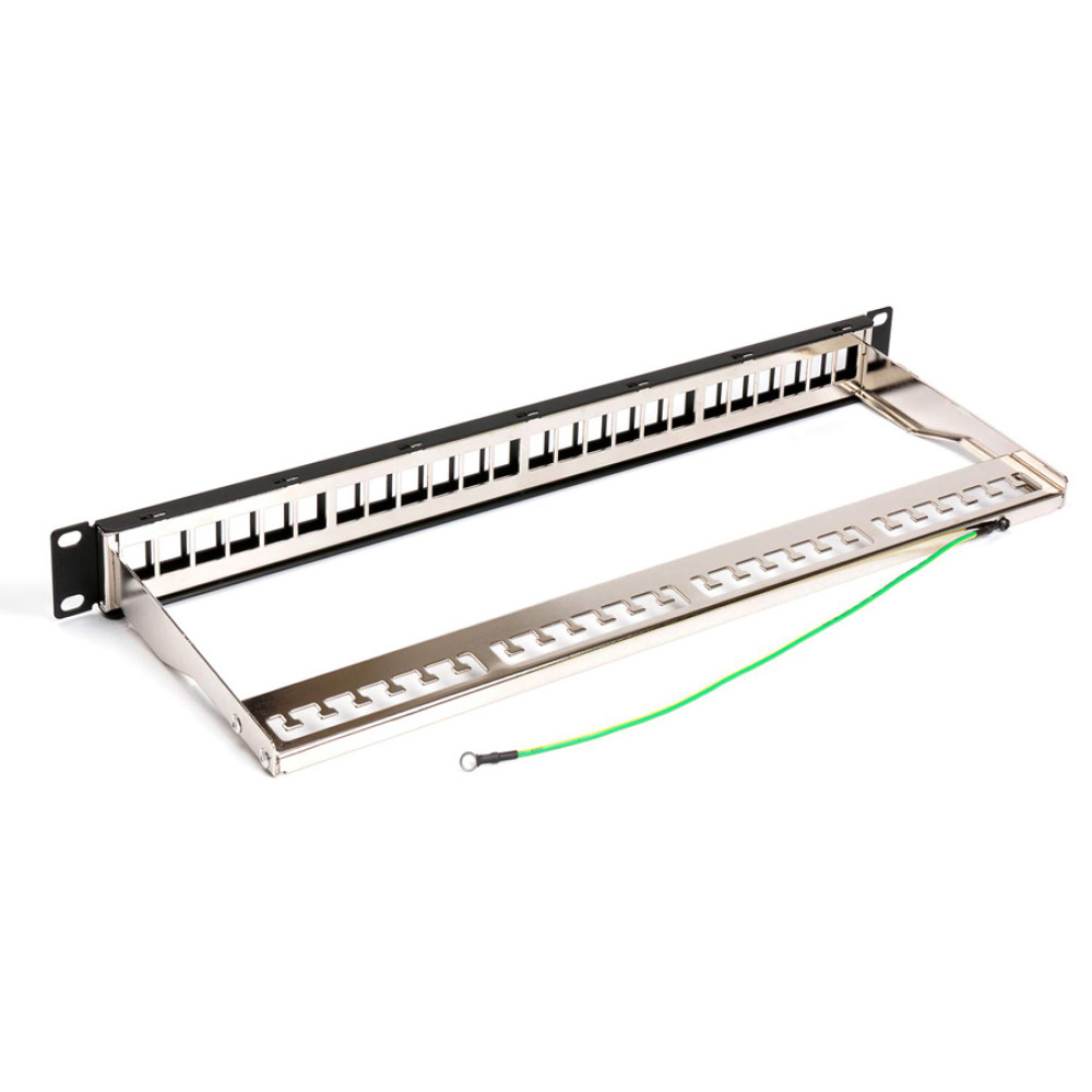 POWERTECH keystone patch panel NETW-0013, FTP 19"/1U, 24-port, 1U