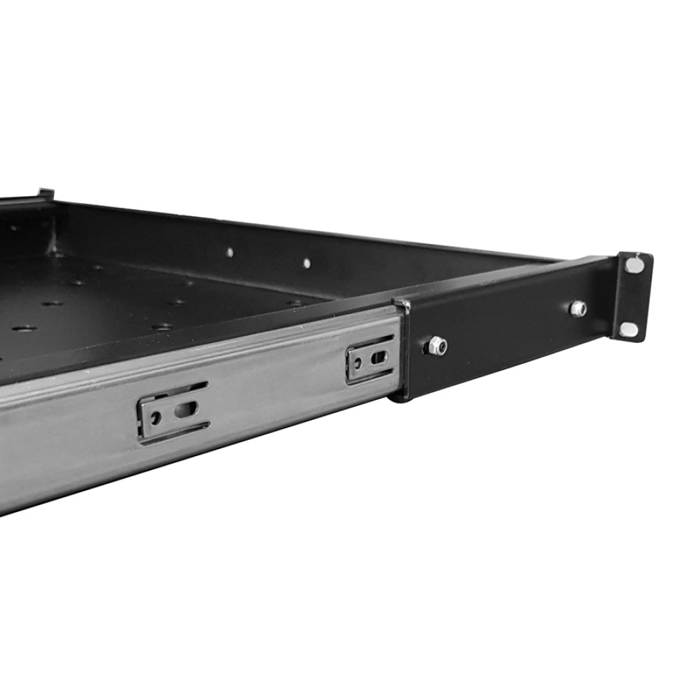 POWERTECH πτυσσόμενο ράφι για rack 19" NETW-0020, βάθος 740mm, μαύρο