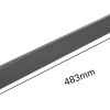 POWERTECH κάλυμμα panel NETW-0032 για rack 19"/1U, μεταλλικό, μαύρο