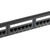 POWERTECH patch panel NETW-0046 για rack 19"/1U, 24 θυρών, CAT 6 UTP, μαύρο