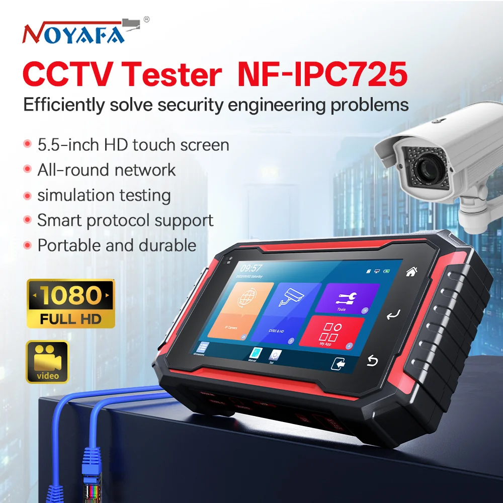 NOYAFA CCTV & IP tester NF-IPC725 με 5.5" IPS οθόνη, 8MP camera test, cable tester