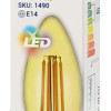 OPTONICA LED λάμπα Candle C35 Filament 1490, 4W, 2500K, E14, 400lm
