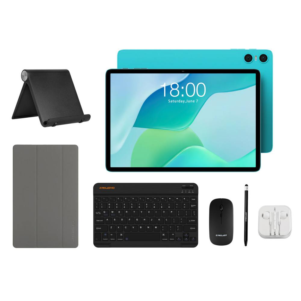 TECLAST tablet P33 με πληκτρολόγιο/ποντίκι/στυλό αφής/θήκη/βάση, 10.1", 3/64GB, Android 15, 6000mAh, μπλε