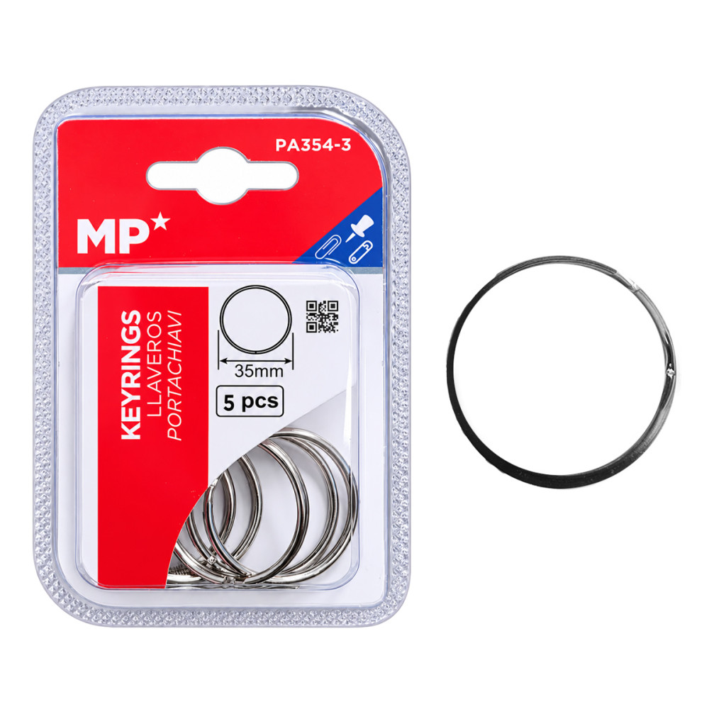 MP σετ μεταλλικοί κρίκοι κλειδιών PA354-3, 35mm, 5τμχ