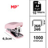 MP mini συρραπτικό PA636P με ανταλλακτικά, 24/6 - 26/6, 10 φύλλα, ροζ
